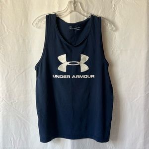 Under Armour heat gear tank top, men’s medium, blue